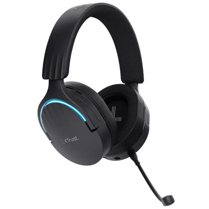 Auriculares Inalámbricos Trust GXT 491 Fayzo, Gamer, RGB, Bluetooth, Negro