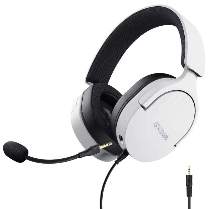 Auriculares Trust GXT 489W Fayzo, Gamer, Mini Plug 3.5mm, Blanco