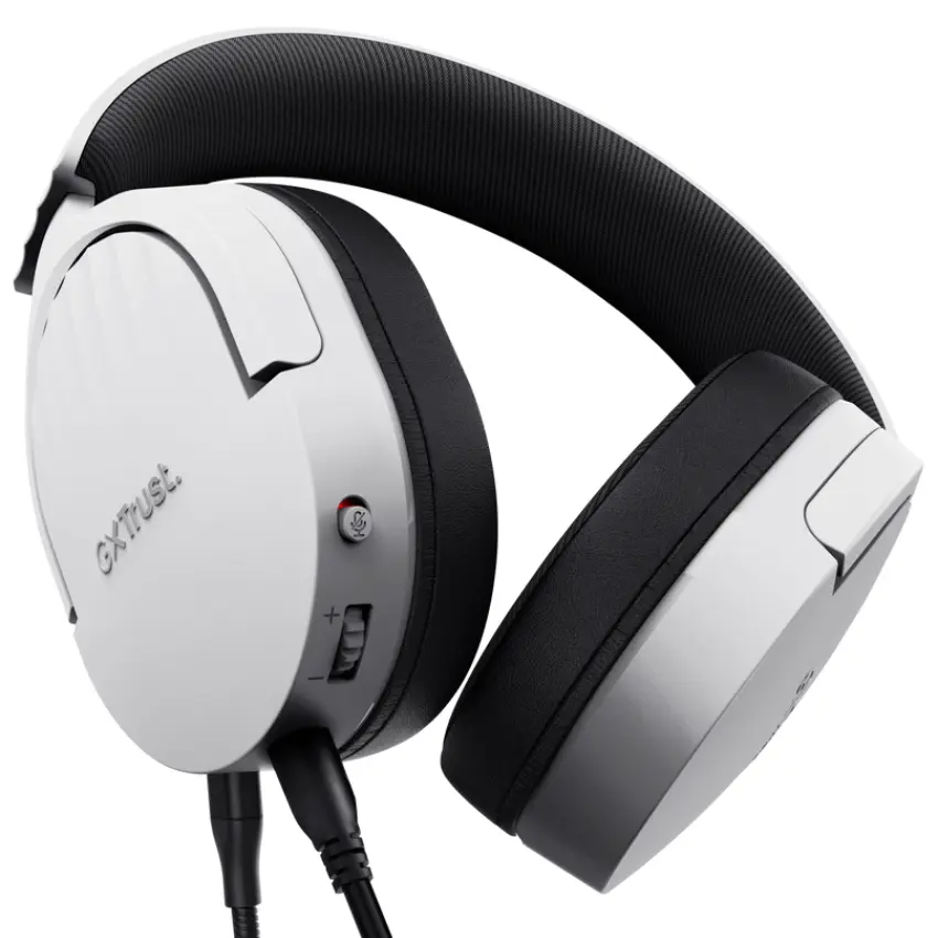 Auriculares Trust GXT 489W Fayzo, Gamer, Mini Plug 3.5mm, Blanco