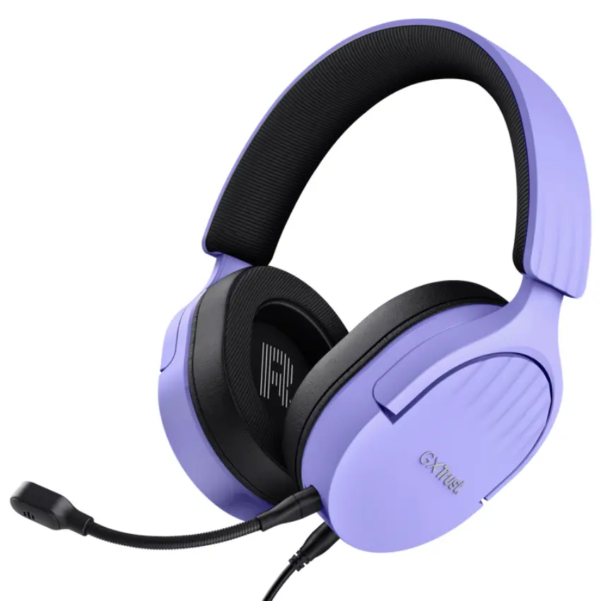 Auriculares Trust GXT 489P Fayzo, Gamer, Mini Plug 3.5mm, Púrpura