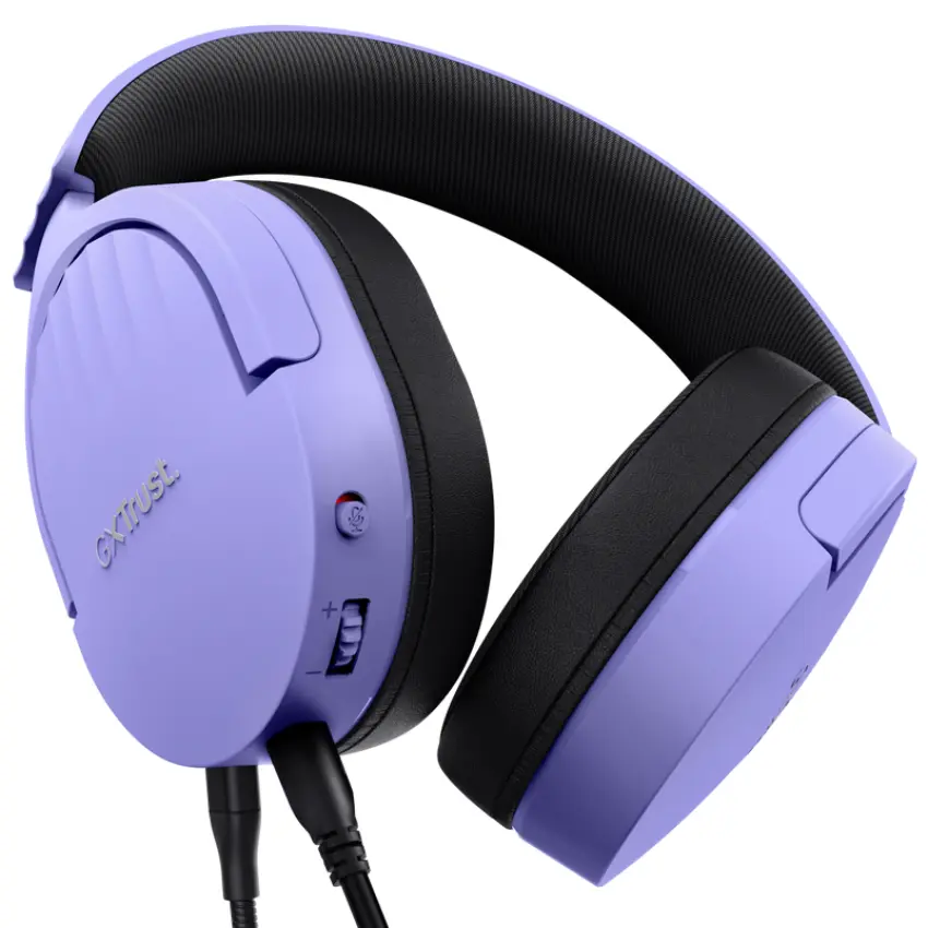 Auriculares Trust GXT 489P Fayzo, Gamer, Mini Plug 3.5mm, Púrpura
