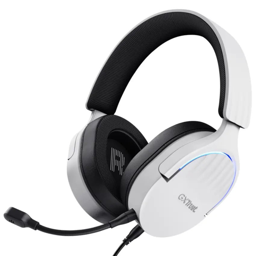 Auriculares Trust GXT 490W Fayzo, Gamer, USB, Blanco