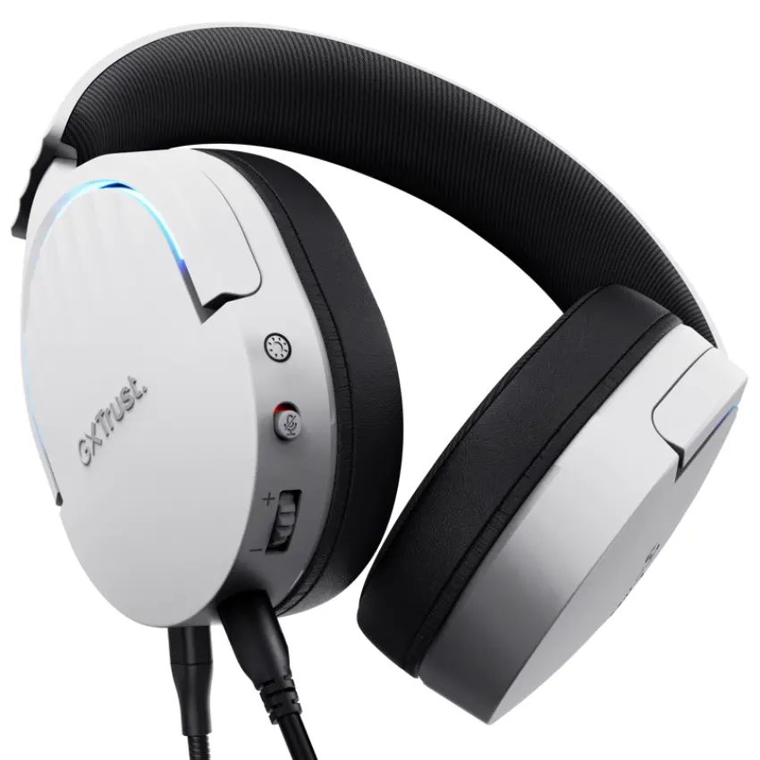 Auriculares Trust GXT 490W Fayzo, Gamer, USB, Blanco