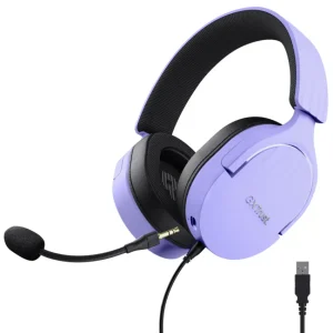 Auriculares Trust GXT 490P Fayzo, Gamer, USB, Púrpura