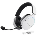 Auriculares Inalámbricos Trust GXT 491W Fayzo, Gamer, RGB, Bluetooth, Blanco