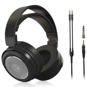 Auriculares de Monitoreo Abiertos Behringer ALPHA, Estilo Retro (Negro/Plateado)