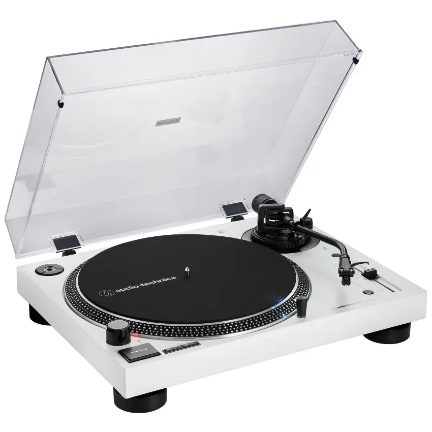 Bandeja Giradiscos Audio-Technica AT-LP120XBT-USBWH con USB y Bluetooth (Blanco)