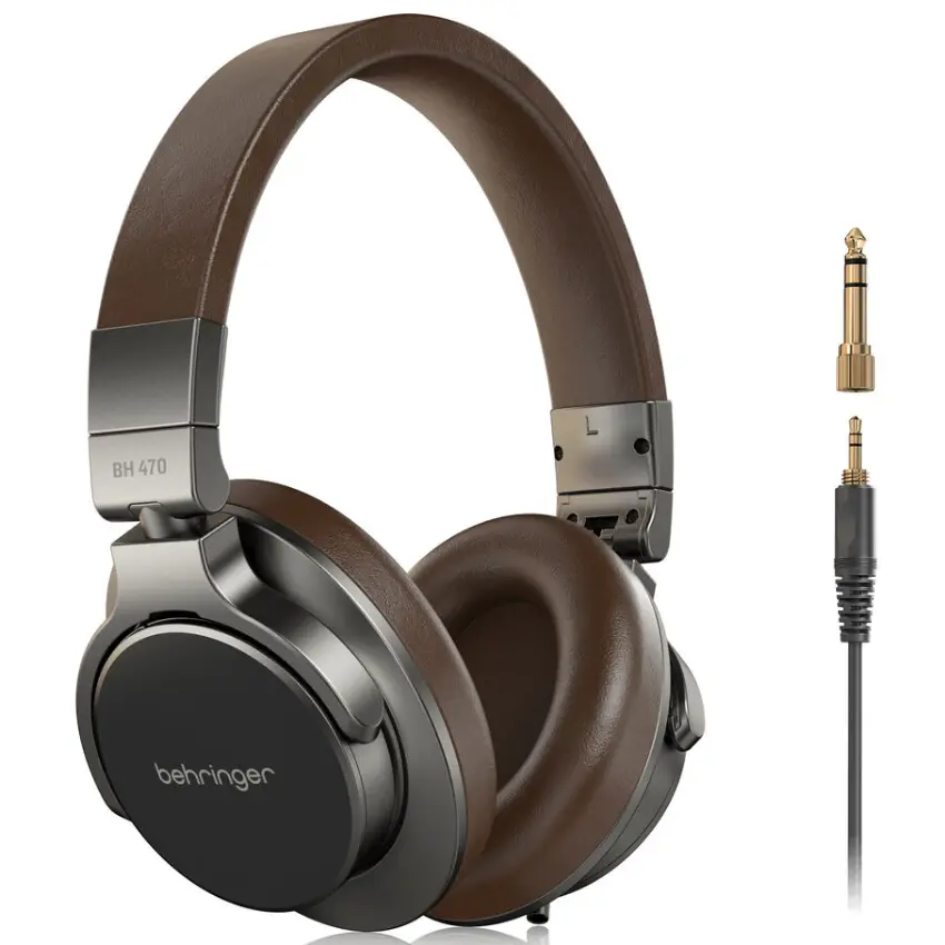 Auriculares de Monitoreo Cerrados Behringer BH470 (Marrón/Plateado)