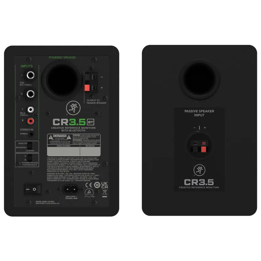 Monitores de Estudio Mackie CR3.5BT con Bluetooth (Par)