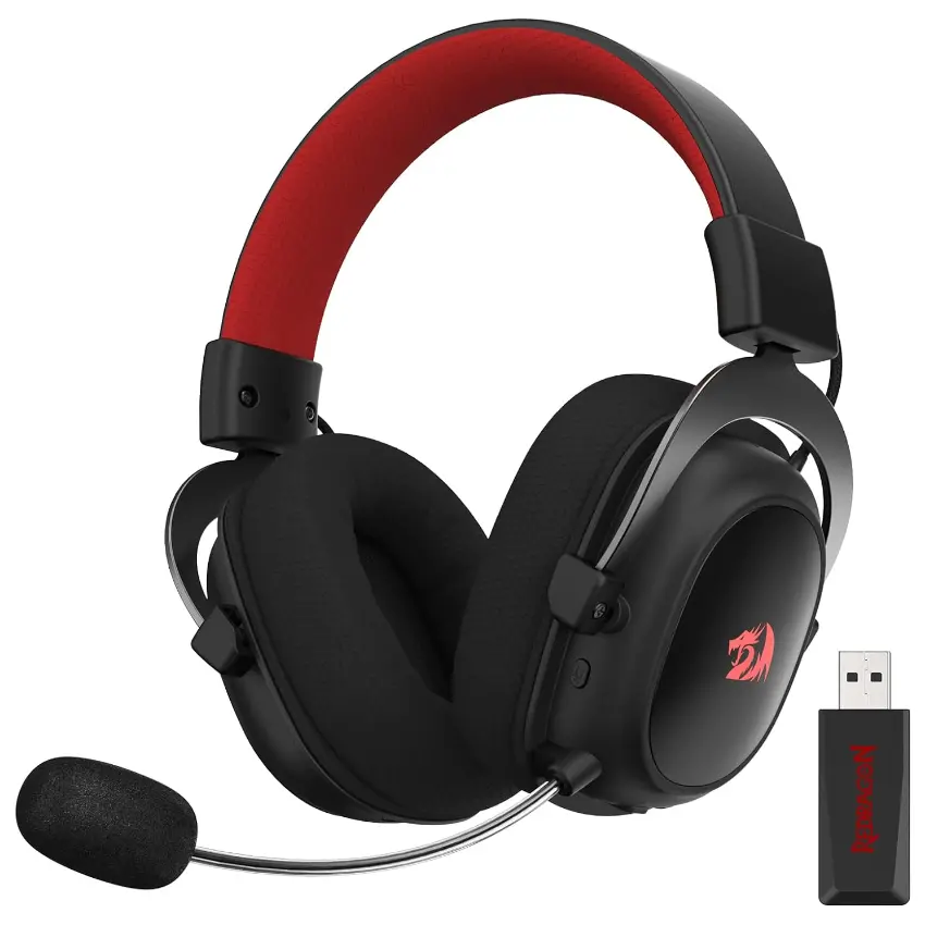 Auriculares Inalámbricos Redragon Zeus Pro H510, Gamer, RGB, Bluetooth, Negro