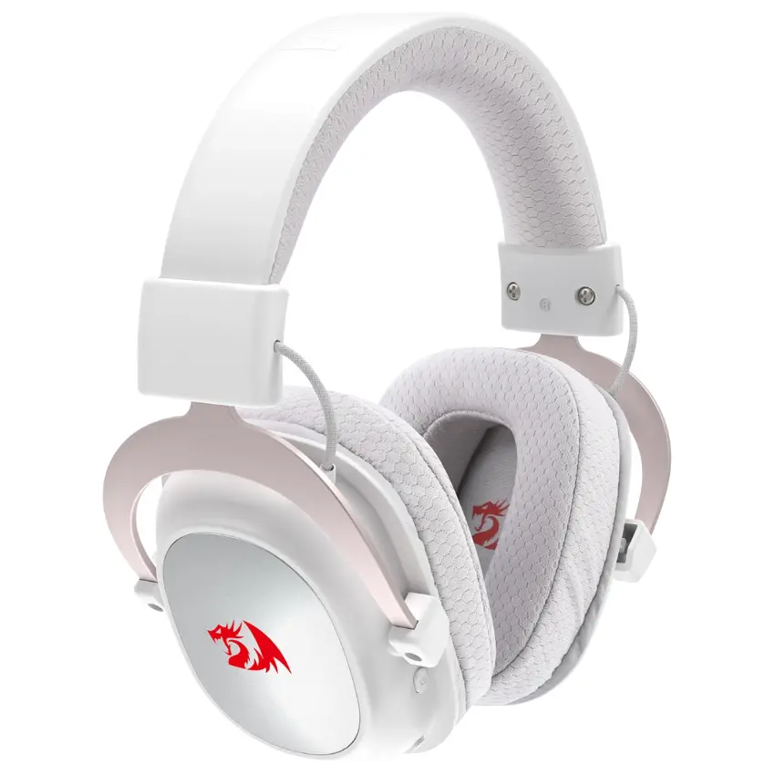 Auriculares Inalámbricos Redragon Zeus Pro H510, Gamer, RGB, Bluetooth, Blanco