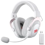Auriculares Inalámbricos Redragon Zeus Pro H510, Gamer, RGB, Bluetooth, Blanco