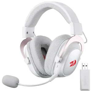 Auriculares Inalámbricos Redragon Zeus Pro H510, Gamer, RGB, Bluetooth, Blanco