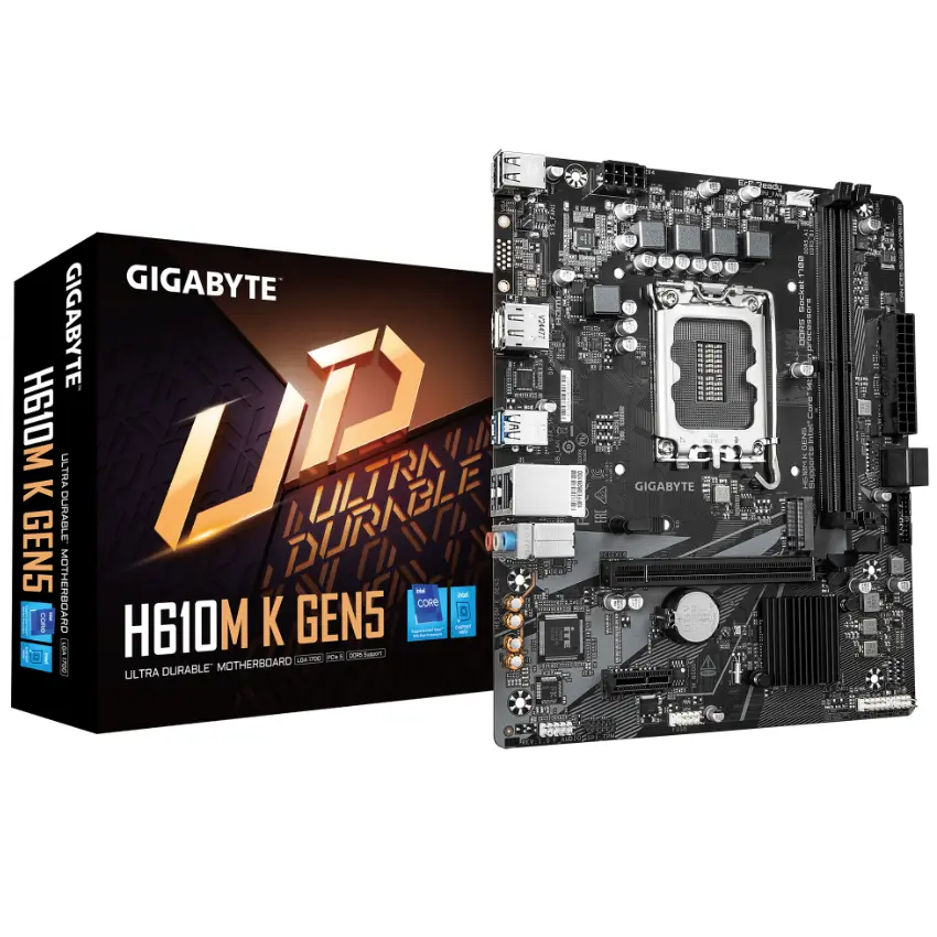 Motherboard Gigabyte H610M K GEN5, Socket 1700 Motherboard Gigabyte H610M K GEN5, Socket 1700