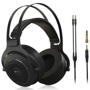 Auriculares de Monitoreo Abiertos Behringer OMEGA, Estilo Retro (Negro)