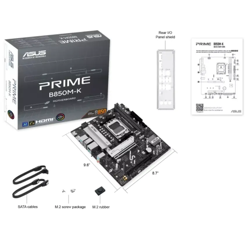 Motherboard ASUS PRIME B850M-K, Socket AM5 Motherboard ASUS PRIME B850M-K, Socket AM5