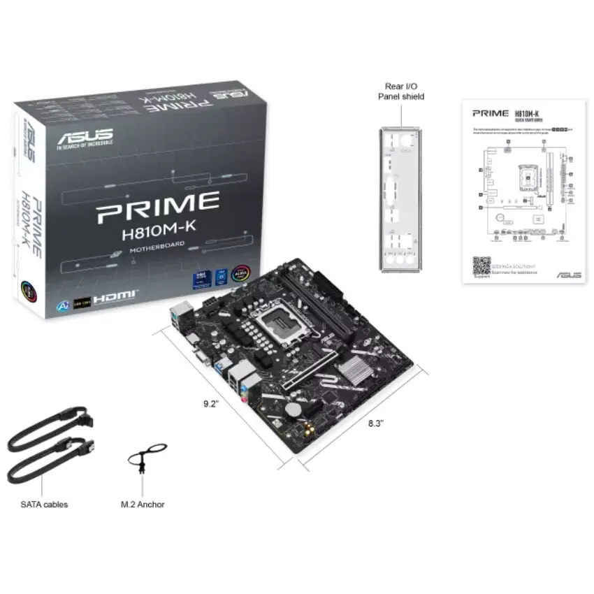 Motherboard ASUS PRIME H810M-K, Socket 1851 Motherboard ASUS PRIME H810M-K, Socket 1851