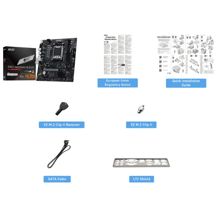 Motherboard MSI PRO A620AM-B EVO, Socket AM5