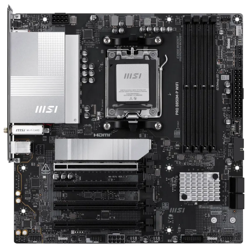 Motherboard MSI PRO B850M-P WIFI, Socket AM5 Motherboard MSI PRO B850M-P WIFI, Socket AM5