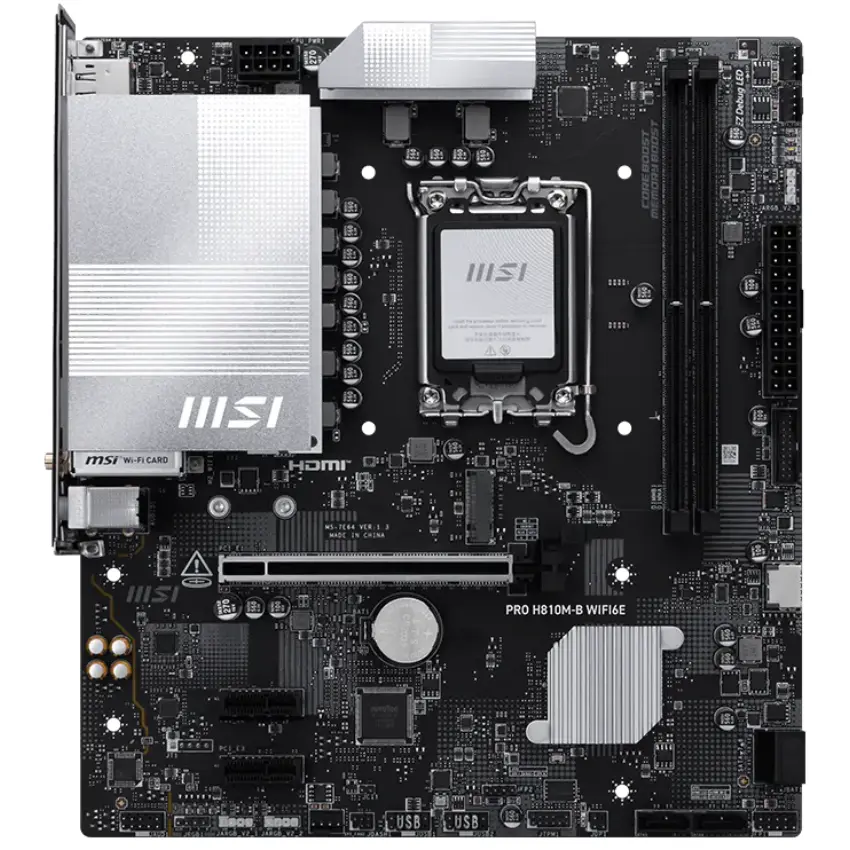 Motherboard MSI PRO H810M-B WIFI6E, Socket 1851 Motherboard MSI PRO H810M-B WIFI6E, Socket 1851