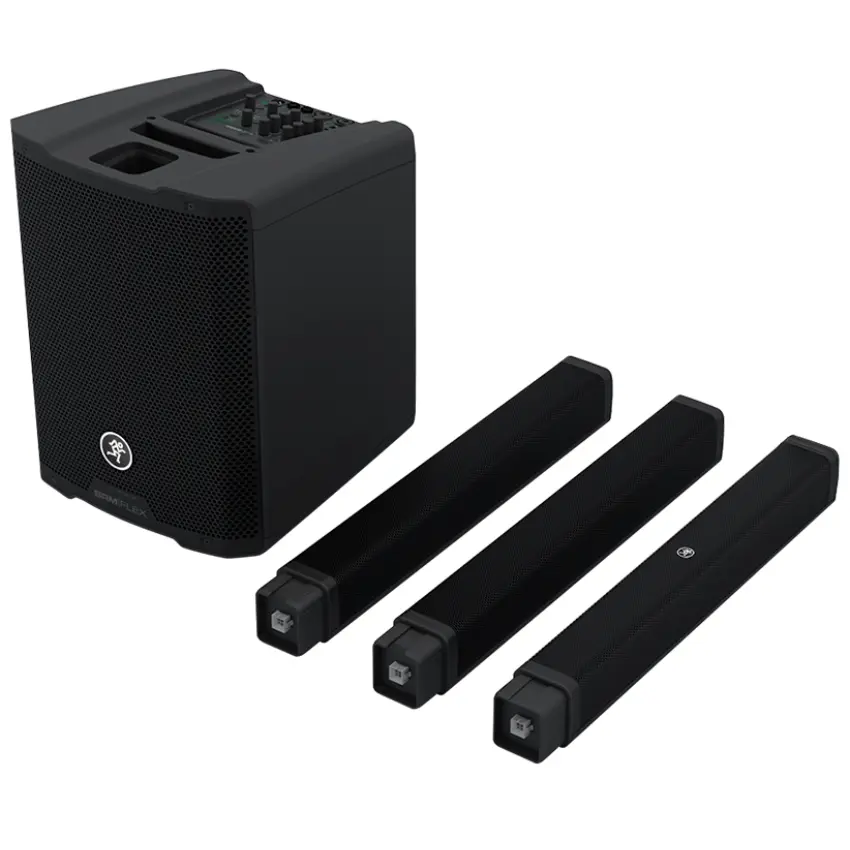 Sistema de Sonido de Columna Mackie SRM-FLEX, Woofer 10", Potencia 1300W, Todo en uno, Mezclador, Bluetooth y DSP