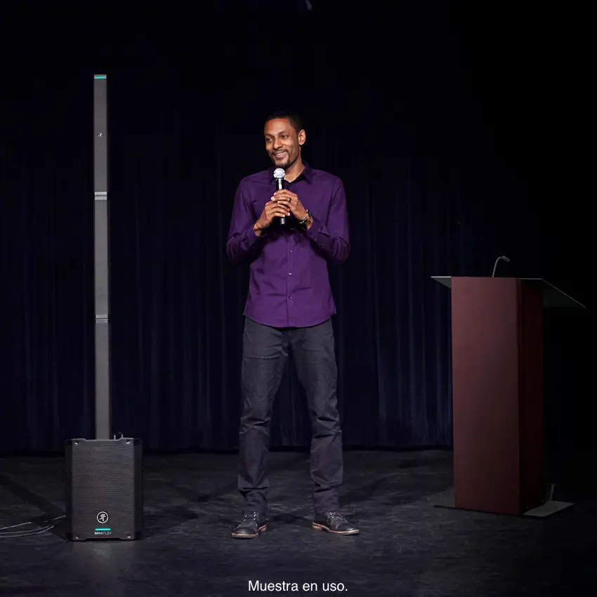 Sistema de Sonido de Columna Mackie SRM-FLEX, Woofer 10", Potencia 1300W, Todo en uno, Mezclador, Bluetooth y DSP