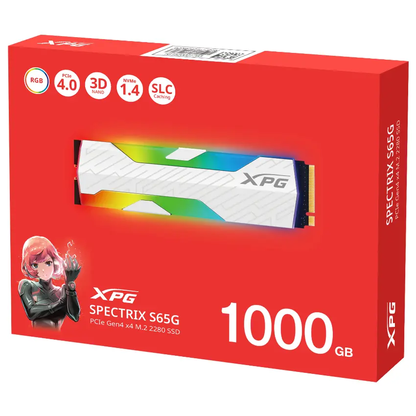Disco SSD ADATA XPG SPECTRIX S65G 1TB, 3D NAND, PCIe Gen4 x4, M.2 2280