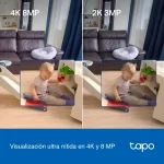 Cámara de Seguridad Wi-Fi TP-Link Tapo C250, 4K, 8 MP, Pan / Tilt, Visión nocturna, Interior