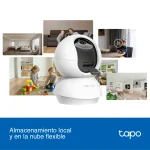 Cámara de Seguridad Wi-Fi TP-Link Tapo C250, 4K, 8 MP, Pan / Tilt, Visión nocturna, Interior