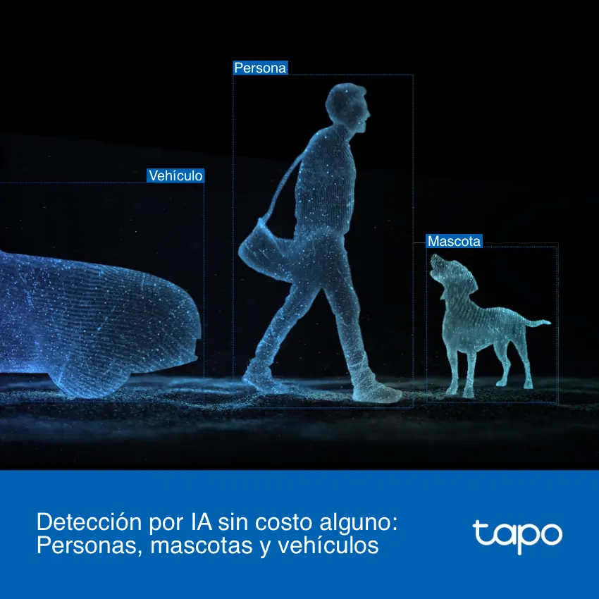 Cámara de Seguridad Wi-Fi TP-Link Tapo C545D, 3 MP, Doble lente, Pan / Tilt, Visión nocturna, Exterior