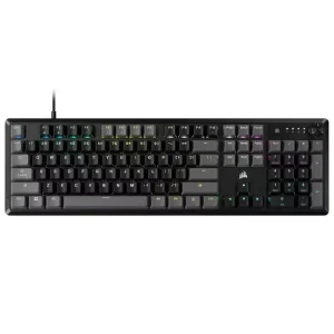 Teclado Corsair K70 CORE, Iluminación LED, Interruptores Lineales MLX Red, Gamer, Inglés, Gris Oscuro