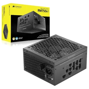 Fuente de alimentación modular Corsair RM750x SHIFT, 750W, 80 PLUS Gold, Interfaz de cableado lateral, Preparada para PCIe 5.1