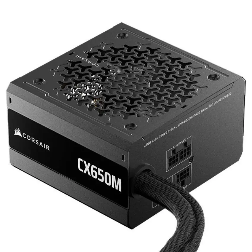 Fuente de Alimentación Semi Modular Corsair CX650M, 650W, 80 PLUS Bronze, Interfaz de Cableado Lateral, Preparada para PCIe 5.1