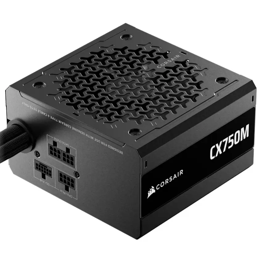 Fuente de Alimentación Semi Modular Corsair CX750M, 750W, 80 PLUS Bronze, Interfaz de Cableado Lateral, Preparada para PCIe 5.1