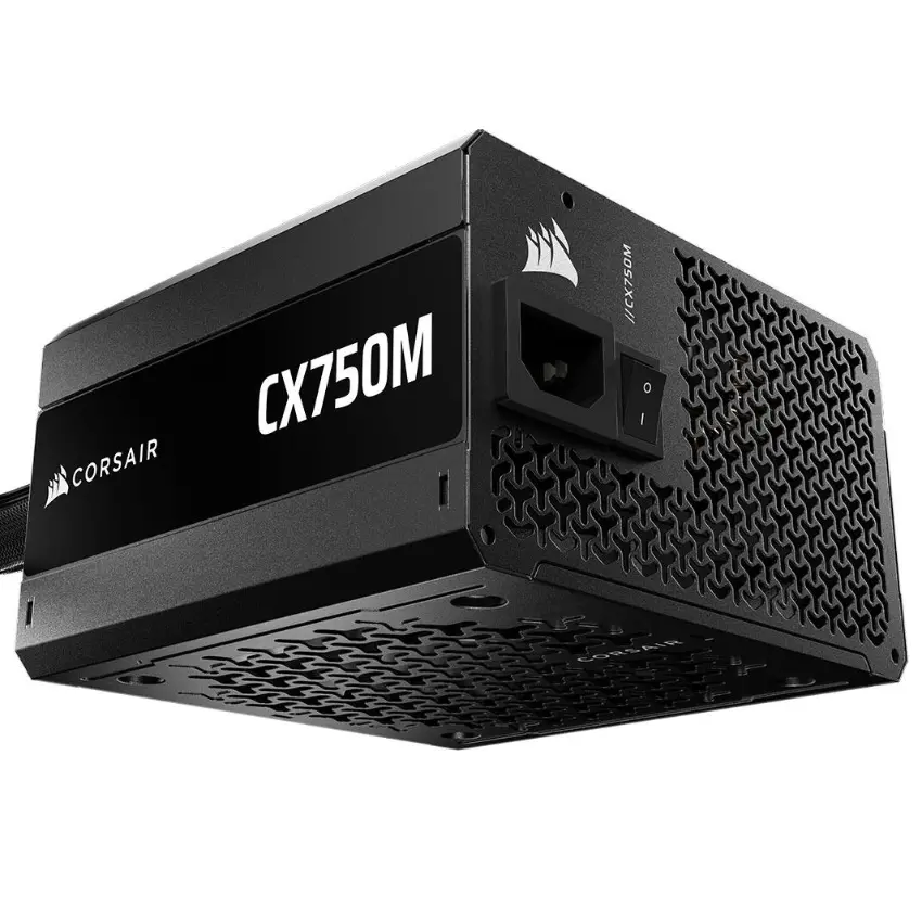 Fuente de Alimentación Semi Modular Corsair CX750M, 750W, 80 PLUS Bronze, Interfaz de Cableado Lateral, Preparada para PCIe 5.1