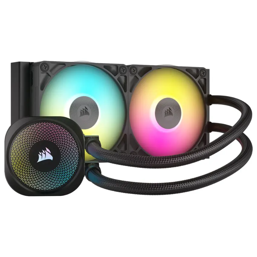 Refrigerador Líquido para CPU Corsair iCUE LINK TITAN 240 RX RGB AIO, Water Cooler, Negro