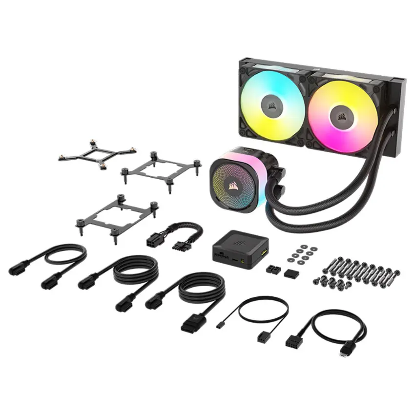 Refrigerador Líquido para CPU Corsair iCUE LINK TITAN 240 RX RGB AIO, Water Cooler, Negro