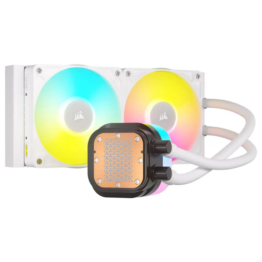 Refrigerador Líquido para CPU Corsair iCUE LINK TITAN 240 RX RGB AIO, Water Cooler, Blanco
