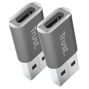 Adaptador USB-A a USB-C Trust Calyx, Pack de 2 Unidades