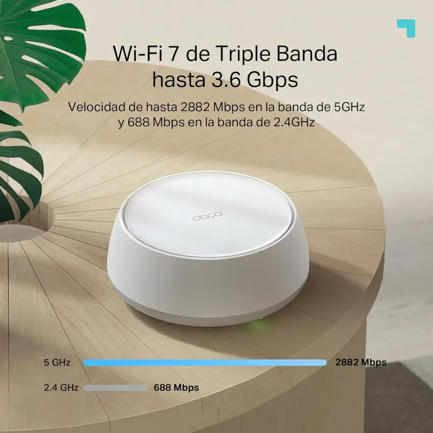 Sistema Wi-Fi Mesh TP-Link Deco BE22, Gigabit, BE3600, Doble Banda, Pack de 1