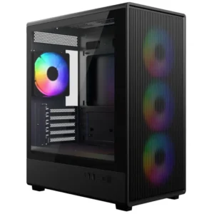 Gabinete Cooler Master Elite 350, Micro ATX, Sin Fuente, Vidrio Templado, 4 Fan 12 cm ARGB, Negro