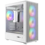 Gabinete Cooler Master Elite 350, Micro ATX, Sin Fuente, Vidrio Templado, 4 Fan 12 cm ARGB, Blanco