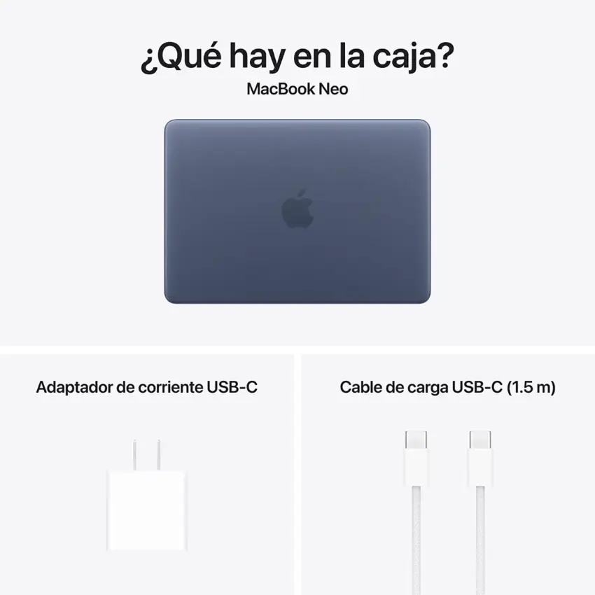 Apple MacBook Neo de 13", Chip A18 Pro, Indigo