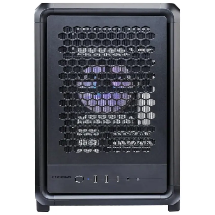 Gabinete Cooler Master MasterFrame 400 Mesh, Micro-ATX, Sin Fuente, Vidrio Templado, 1 Fan 12 cm ARGB, Negro Gabinete Cooler Master MasterFrame 400 Mesh, Micro-ATX, Sin Fuente, Vidrio Templado, 1 Fan 12 cm ARGB, Negro