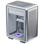Gabinete Cooler Master MasterFrame 400 Mesh, Micro-ATX, Sin Fuente, Vidrio Templado, 1 Fan 12 cm ARGB, Plateado