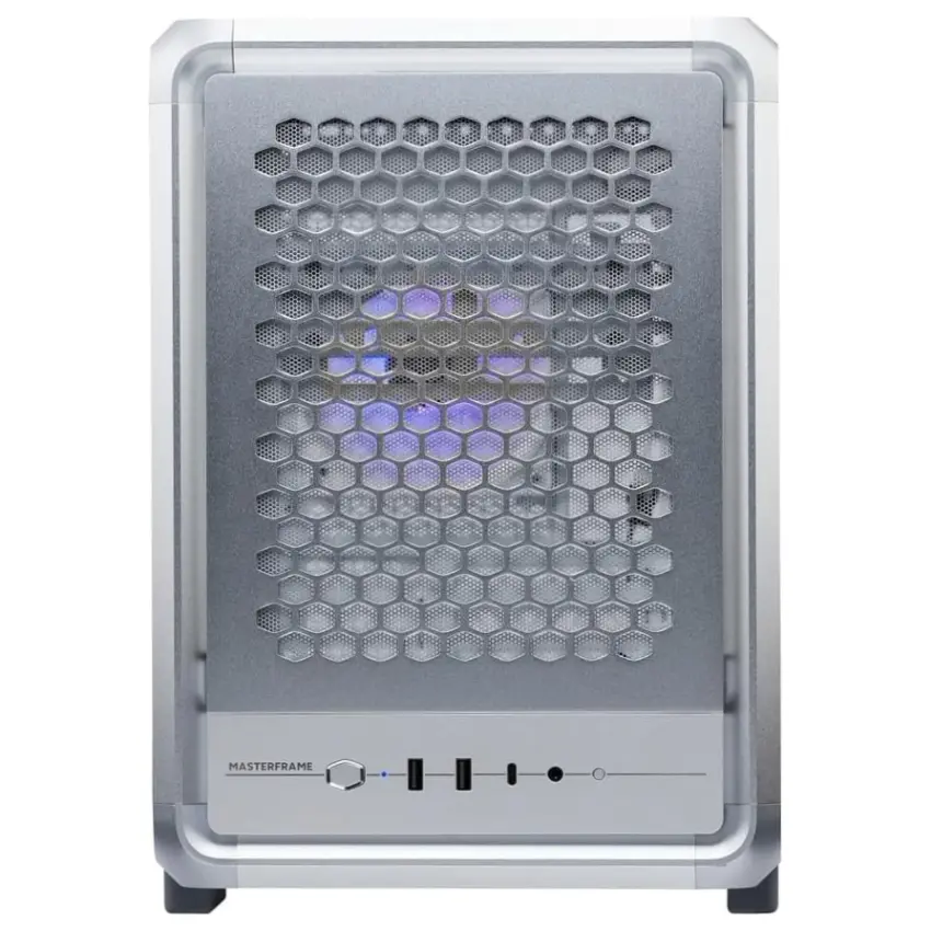 Gabinete Cooler Master MasterFrame 400 Mesh, Micro-ATX, Sin Fuente, Vidrio Templado, 1 Fan 12 cm ARGB, Plateado Gabinete Cooler Master MasterFrame 400 Mesh, Micro-ATX, Sin Fuente, Vidrio Templado, 1 Fan 12 cm ARGB, Plateado
