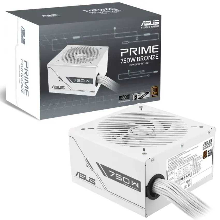 Fuente de alimentación ASUS Prime 750W Bronze White Edition Fuente de alimentación ASUS Prime 750W Bronze White Edition