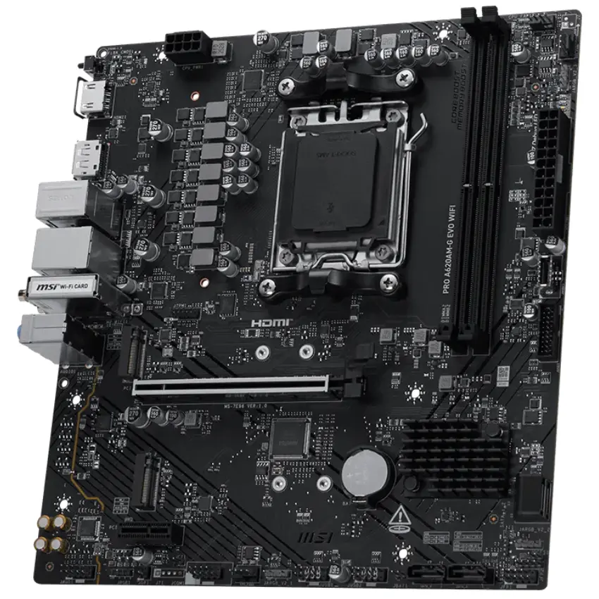 Motherboard MSI PRO A620AM-G EVO WIFI, Socket AM5 Motherboard MSI PRO A620AM-G EVO WIFI, Socket AM5