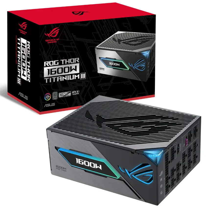 Fuente de alimentación modular ASUS ROG THOR 1600W Titanium III Fuente de alimentación modular ASUS ROG THOR 1600W Titanium III