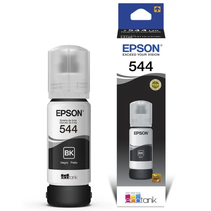 Botella de Tinta Epson T544120-AL, 65 ml, Negro Botella de Tinta Epson T544120-AL, 65 ml, Negro